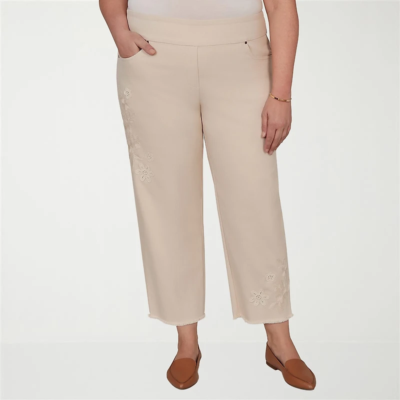Alfred Dunner Camden Market Womens Ankle Mid Rise Pant