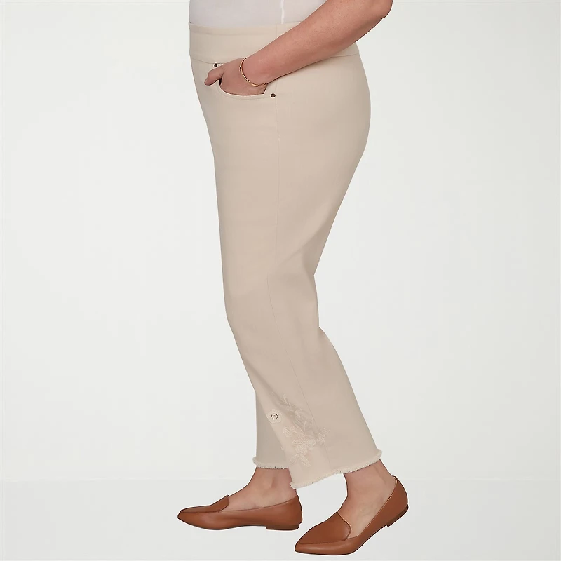 Alfred Dunner Camden Market Womens Ankle Mid Rise Pant