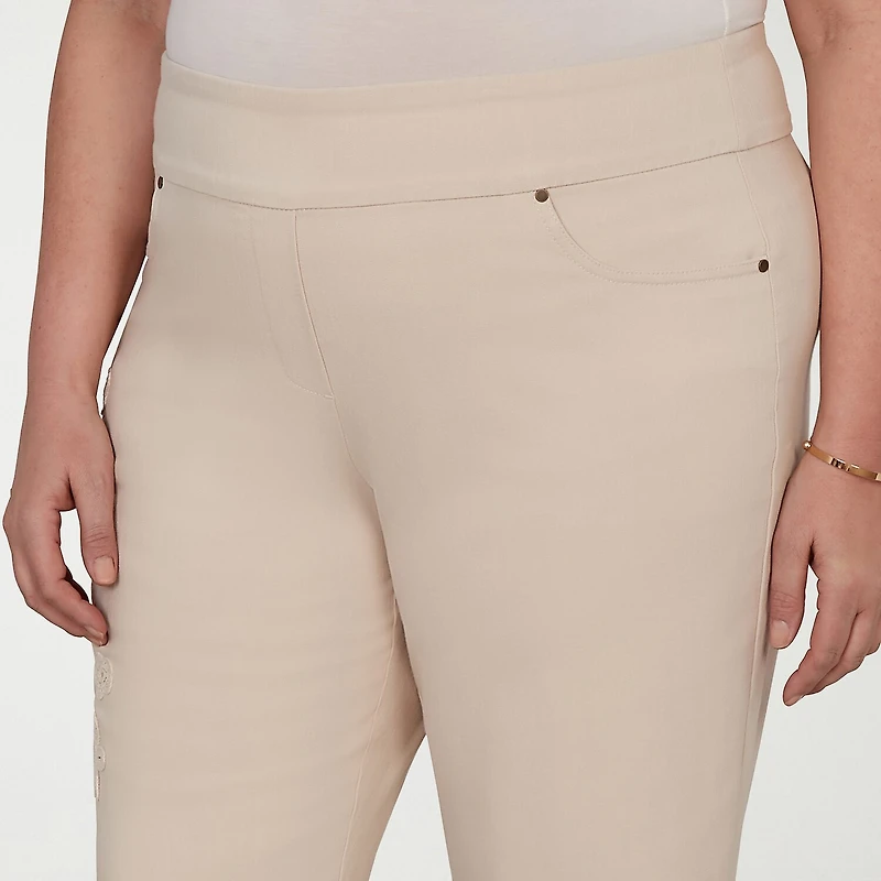 Alfred Dunner Camden Market Womens Ankle Mid Rise Pant