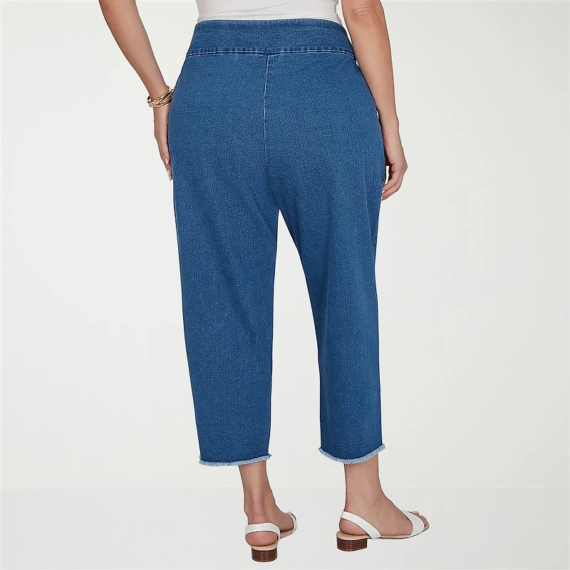 Alfred Dunner Camden Market Womens Ankle Mid Rise Pant