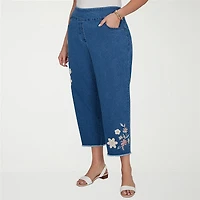 Alfred Dunner Camden Market Womens Ankle Mid Rise Pant