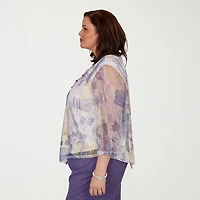 Alfred Dunner Grand Bazaar Womens Plus Crew Neck 3/4 Sleeve T-Shirt