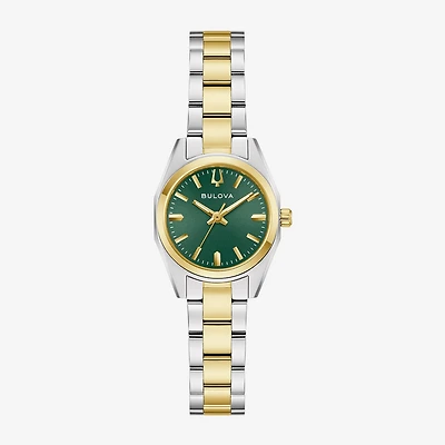 Bulova Womens Two Tone Stainless Steel Bracelet Watch 98l329