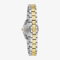 Bulova Womens Two Tone Stainless Steel Bracelet Watch 98l331