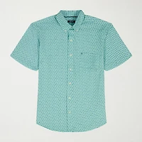 IZOD Breeze Mens Short Sleeve Classic Fit Big and Tall Button-Down Shirt