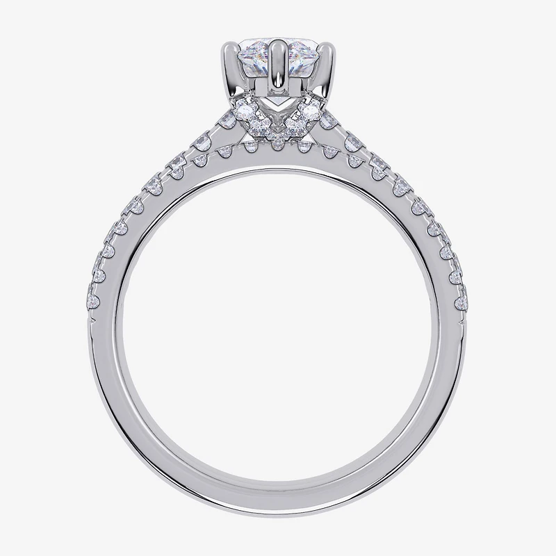 (G / Vs2-Si1) Womens 4 1/2 CT. T.W. Lab Grown White Diamond 10K Gold Marquise Side Stone Bridal Set