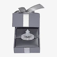 (G / Vs2-Si1) Womens 4 1/2 CT. T.W. Lab Grown White Diamond 10K Gold Marquise Side Stone Bridal Set