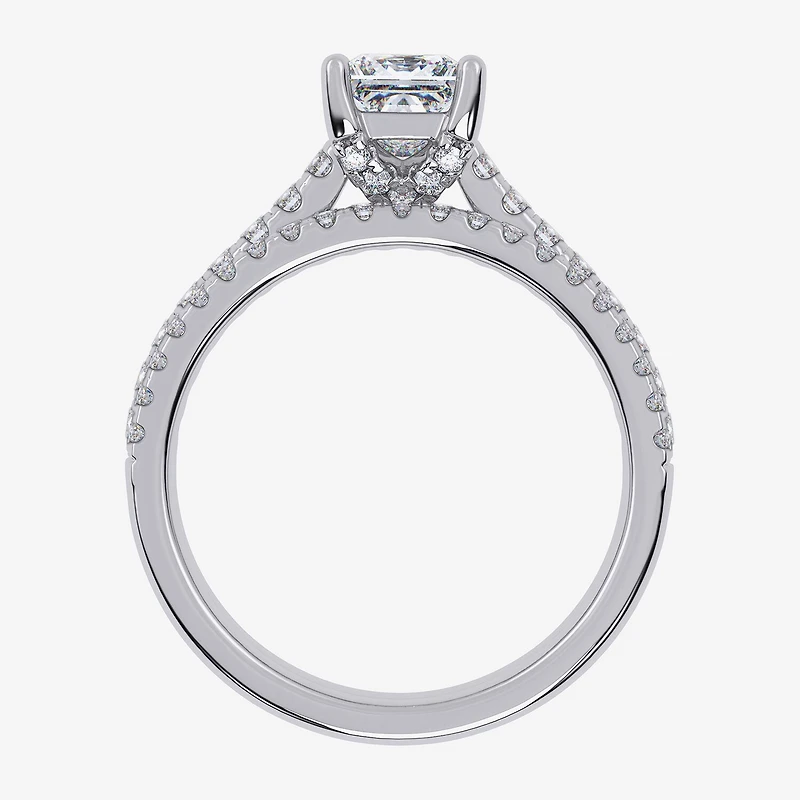 G/Vs2-Si1 Womens 2 1/2 CT. T.W. Lab Grown White Diamond 10K Gold Side Stone Bridal Set