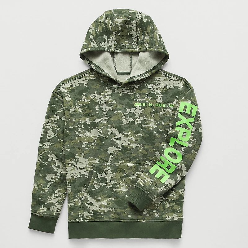 Xersion Little & Big Kid Boys Long Sleeve Fleece Active Hoodie