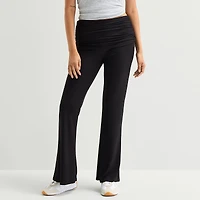 Forever 21 Womens Juniors Straight Mid Rise Pull-On Pant