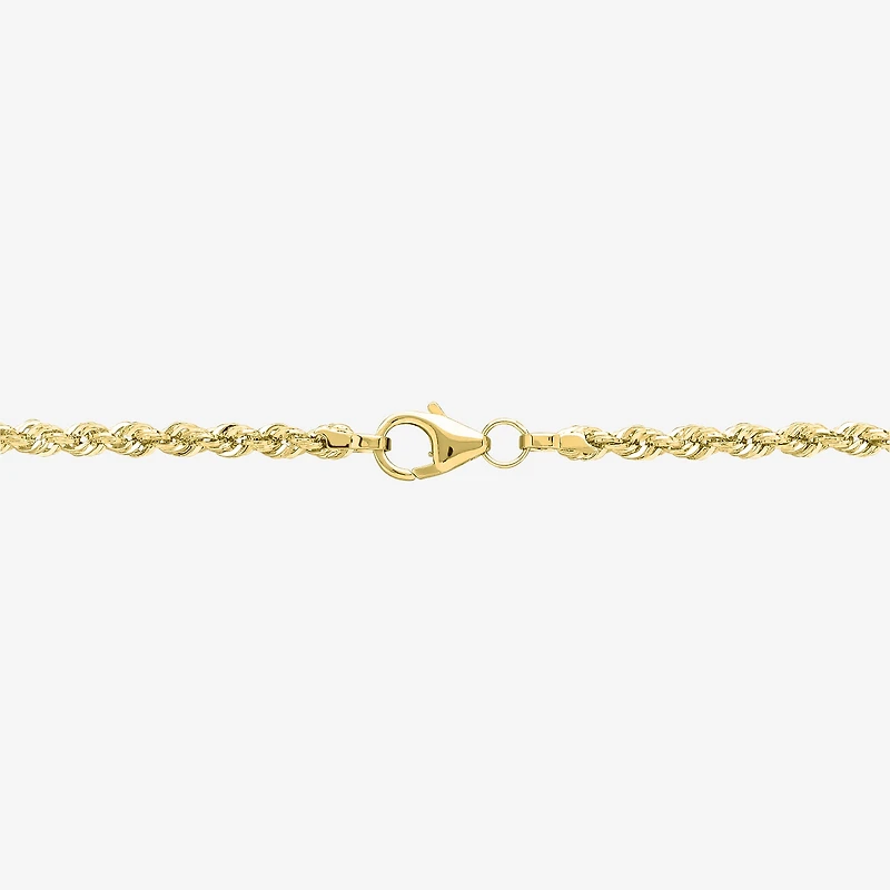 14K Yellow Gold 2.5mm Rope Chain Bracelet