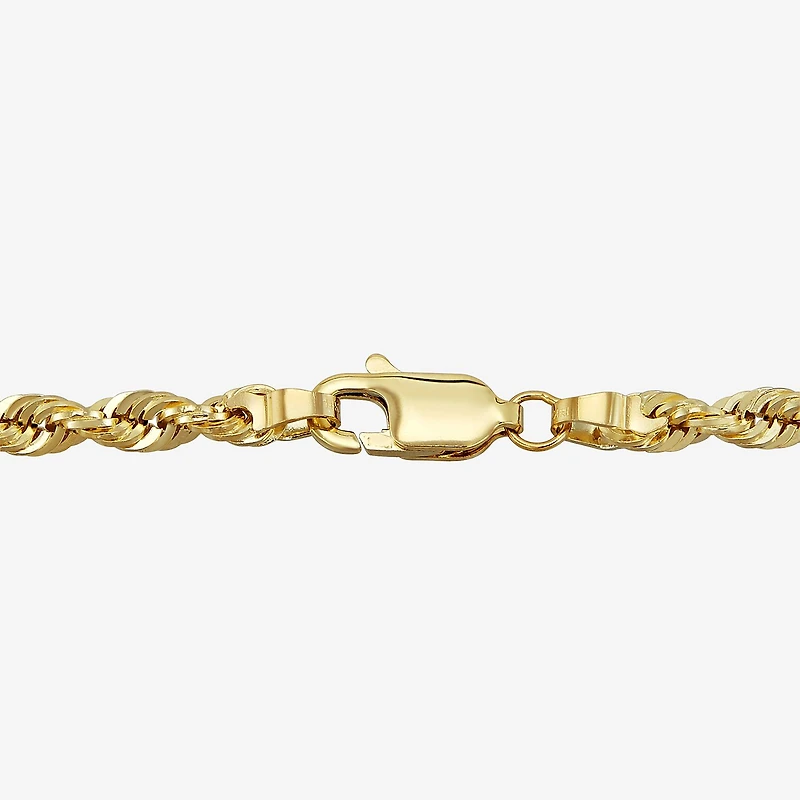 14K Yellow Gold 3mm Rope Chain Bracelet