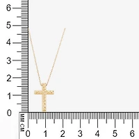 Religious Jewelry Womens 10K Gold Cross Pendant Necklace