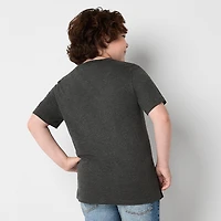 Thereabouts Little & Big Kid Boys Crew Neck Short Sleeve Flag Regular Fit Graphic T-Shirt