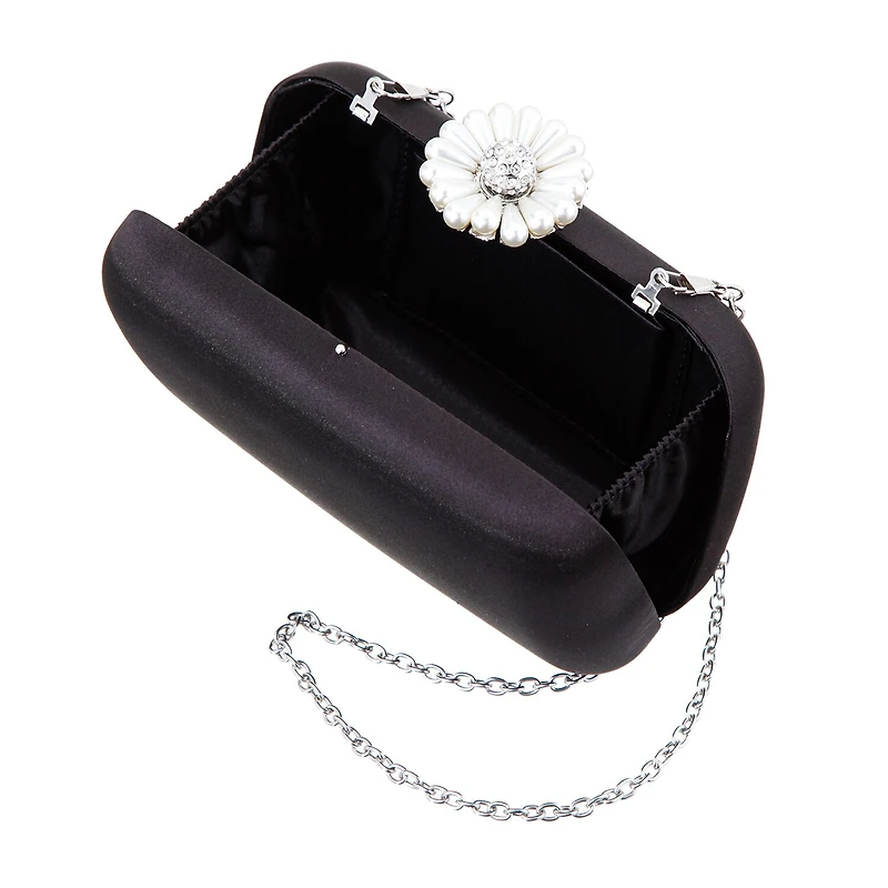 N By Nina Pearl Flower Minaudiere Evening Bag