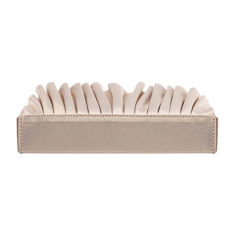 N By Nina Pleated Metallic Half Moon Clutch