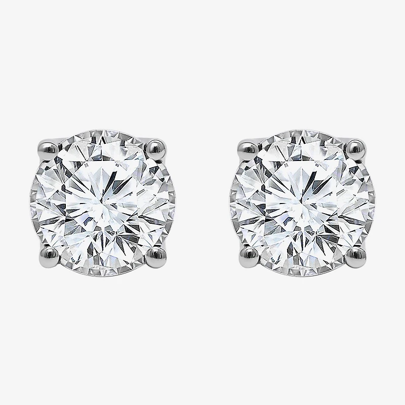 ( I/SI2 )1-1/2 CT. T.W. Lab-Grown Diamond Sterling Silver or 14K Gold over Round Stud Earrings