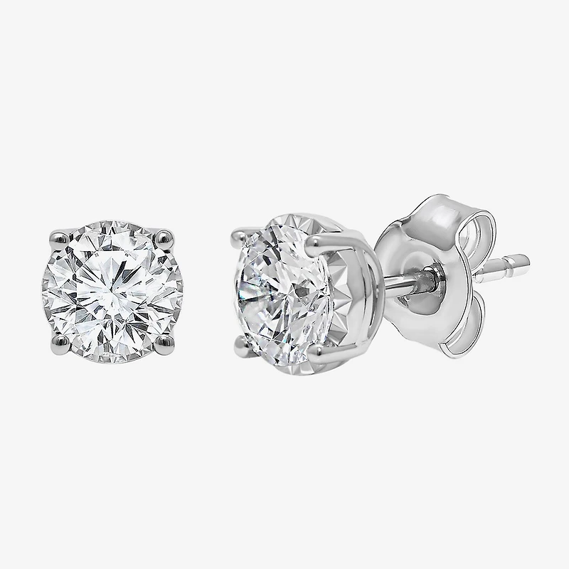 ( I/SI2 )1-1/2 CT. T.W. Lab-Grown Diamond Sterling Silver or 14K Gold over Round Stud Earrings
