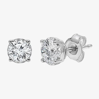I/SI2 ) 1 CT. T.W. Lab-Grown Diamond Sterling Silver or 14K Gold over Round Stud Earrings