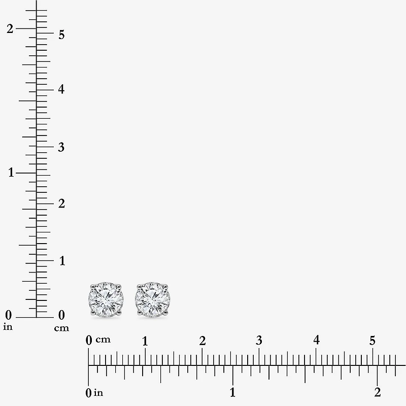 ( I/SI2 )1-1/2 CT. T.W. Lab-Grown Diamond Sterling Silver or 14K Gold over Round Stud Earrings