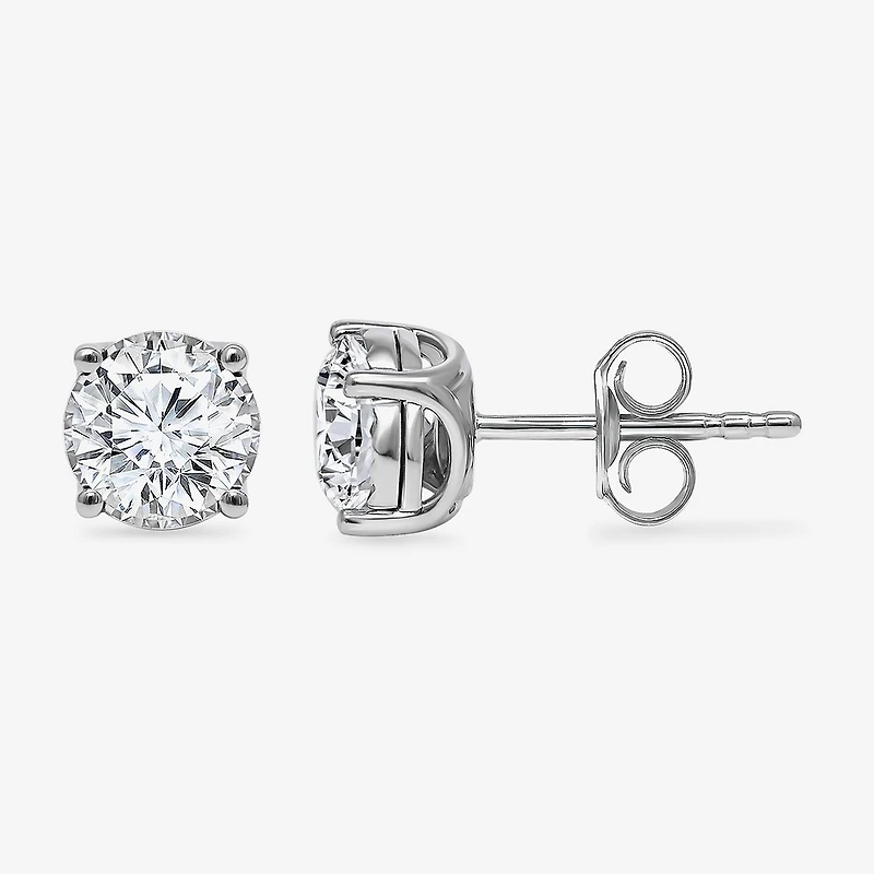 ( I/SI2 )1-1/2 CT. T.W. Lab-Grown Diamond Sterling Silver or 14K Gold over Round Stud Earrings