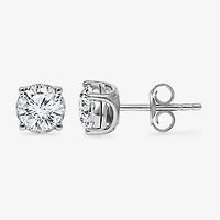 ( I/SI2 )1-1/2 CT. T.W. Lab-Grown Diamond Sterling Silver or 14K Gold over Round Stud Earrings