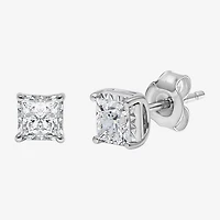 ( I/SI2 ) 1 CT. T.W. Lab-Grown Diamond Sterling Silver or 14K Gold over Princess Stud Earrings