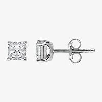 ( I/SI2 ) 1 CT. T.W. Lab-Grown Diamond Sterling Silver or 14K Gold over Princess Stud Earrings