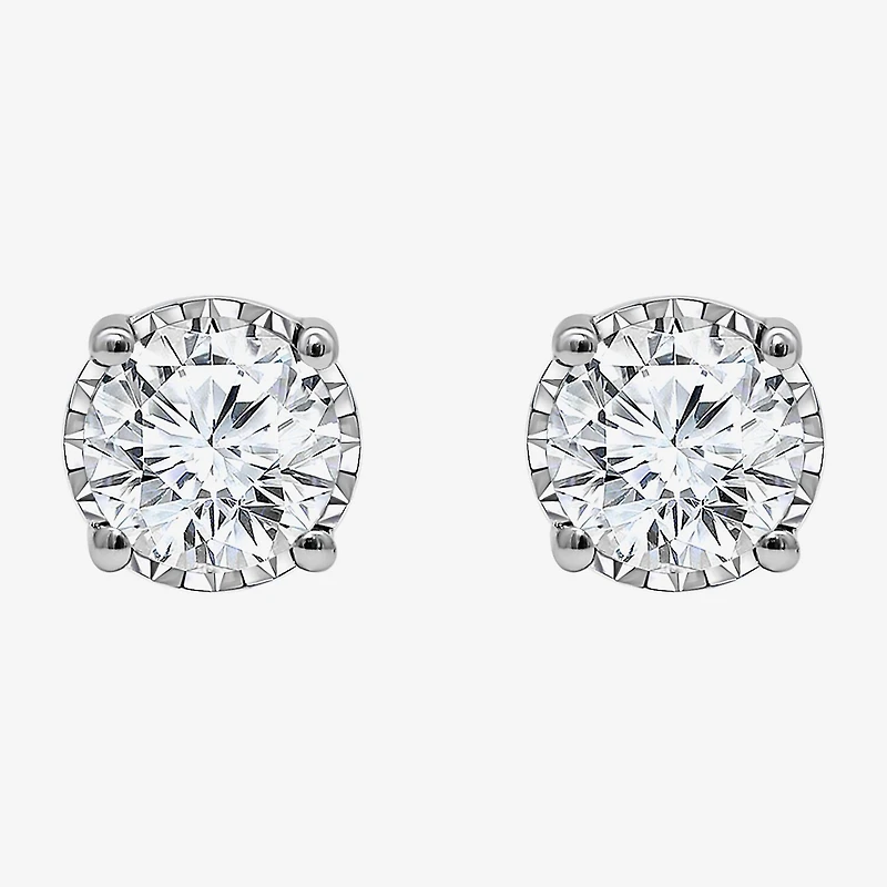 ( I/SI2 ) 1 CT. T.W. Lab-Grown Diamond Sterling Silver or 14K Gold over Round Stud Earrings