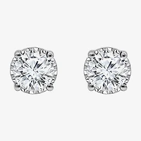 ( I/SI2 ) 1 CT. T.W. Lab-Grown Diamond Sterling Silver or 14K Gold over Round Stud Earrings