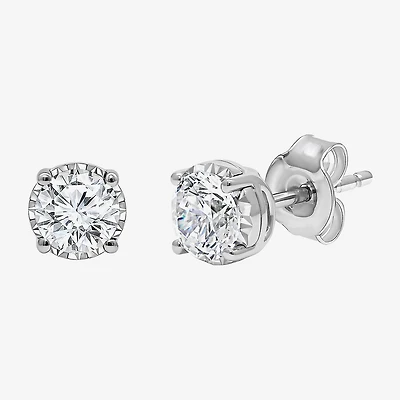 ( I/SI2 ) 1 CT. T.W. Lab-Grown Diamond Sterling Silver or 14K Gold over Round Stud Earrings