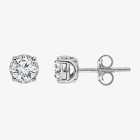 ( I/SI2 ) 1 CT. T.W. Lab-Grown Diamond Sterling Silver or 14K Gold over Round Stud Earrings
