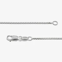 Made Italy Womens Sterling Silver 16 Inch Box Chain Necklace