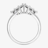 Womens 1 CT. T.W. Lab Grown White Diamond Sterling Silver Cocktail Ring