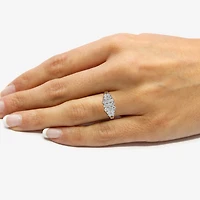 Womens 1 CT. T.W. Lab Grown White Diamond Sterling Silver Cocktail Ring
