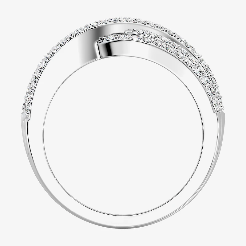 Womens 1 CT. T.W. Lab Grown White Diamond Sterling Silver Cocktail Ring
