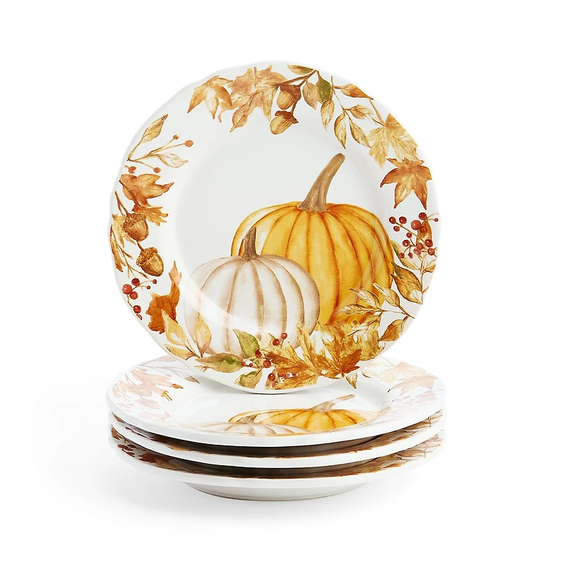 Linden Street Terra Pumpkin 4-pc. Stoneware Salad Plate