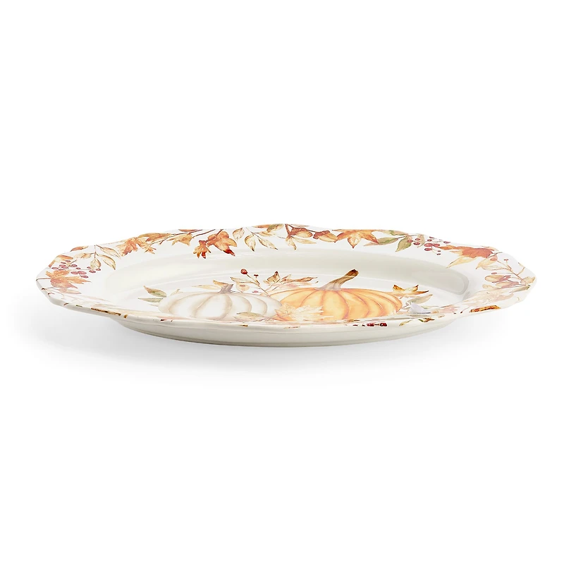 Linden Street Terra Pumpkin Stoneware Serving Platter