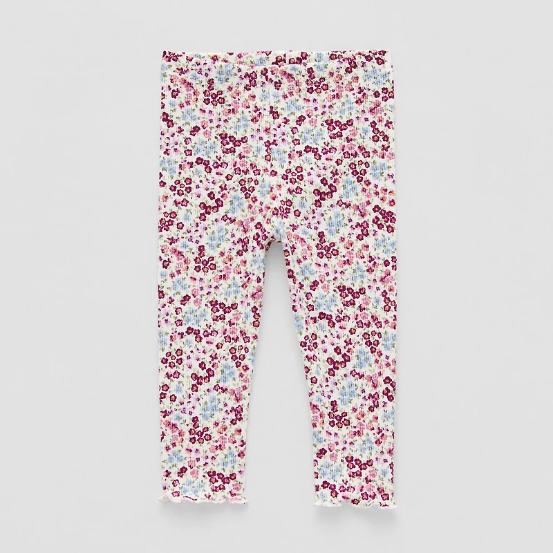 Okie Dokie Rib Baby Girls Skinny Full Length Leggings