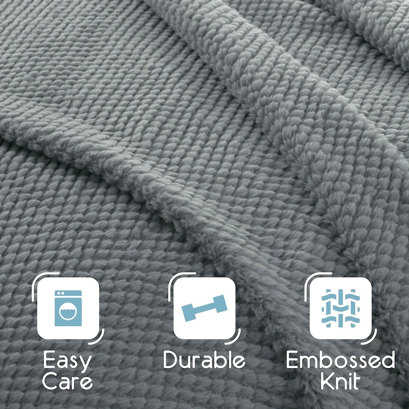 Vellux Ultra Soft Light Weight Plush Texture Blanket