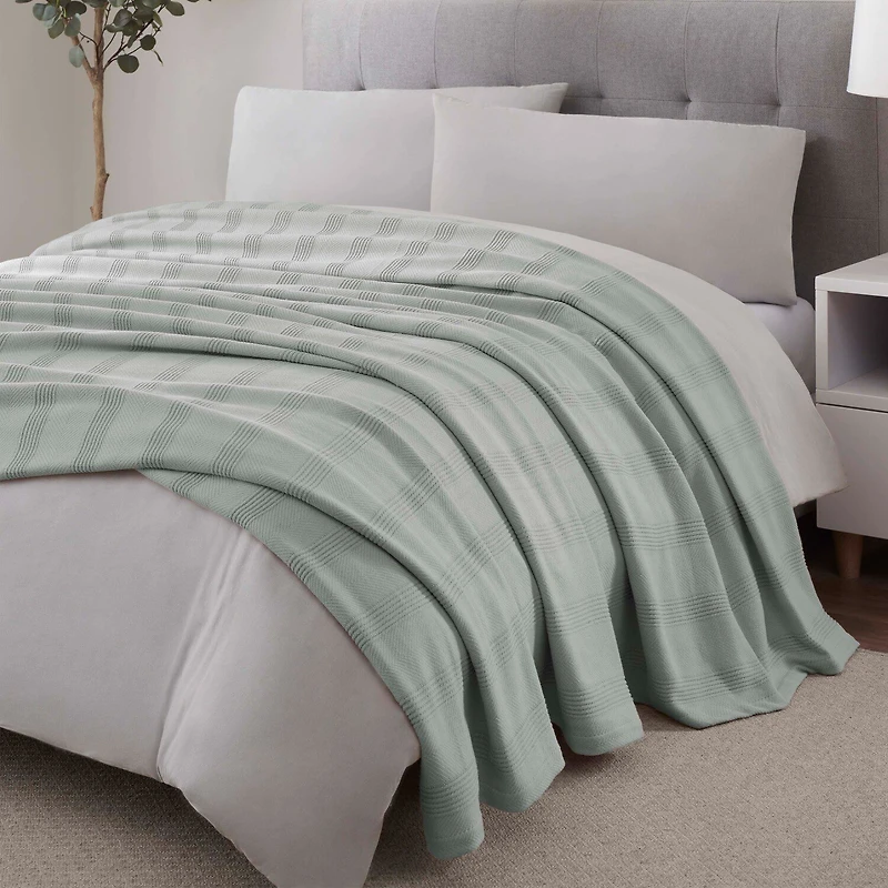 Vellux All Season Knit Cotton Collection Blanket