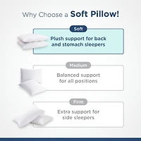 Martex Sweet Dreams 2 Pack Soft/Medium Density Bed Pillow