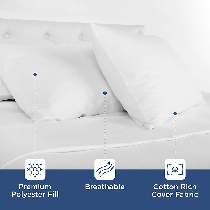 Martex Sweet Dreams 2 Pack Soft/Medium Density Bed Pillow