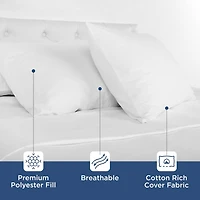 Martex Sweet Dreams 2 Pack Soft/Medium Density Bed Pillow