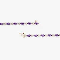 1 CT. T.W. Lab-Grown Diamond and Genuine Gemstone 10K Gold 7.5 Inch Tennis Bracelet