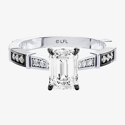 Star Wars Fine Jewelry Darth Vader (F / Si1) Womens 1 1/ CT. T.W. Lab Grown White Diamond 10K Gold Side Stone Engagement Ring
