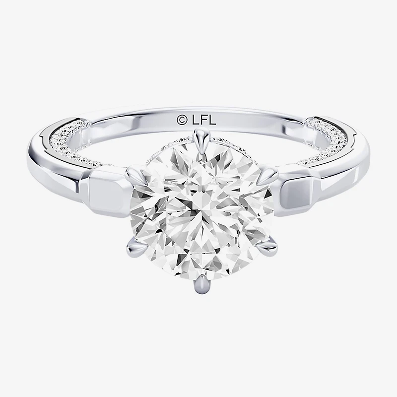 Star Wars Fine Jewelry R2-D2 (F / Si1) Womens 2 3/8 Ct. T.W. Lab Grown White Diamond 10K Gold Round Engagement Ring