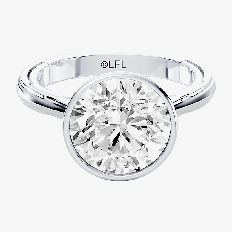 Star Wars Fine Jewelry R2-D2 (F / Si1) Womens 3 1/8 Ct. T.W. Lab Grown White Diamond 10K Gold Round Engagement Ring