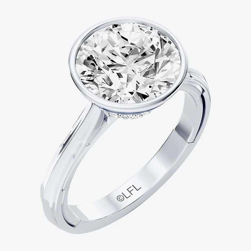 Star Wars Fine Jewelry R2-D2 (F / Si1) Womens 3 1/8 Ct. T.W. Lab Grown White Diamond 10K Gold Round Engagement Ring