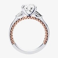 Star Wars Fine Jewelry Princess Leia (F / Si1) Womens 2 1/5 CT. T.W. Lab Grown White Diamond 10K Gold Round Engagement Ring